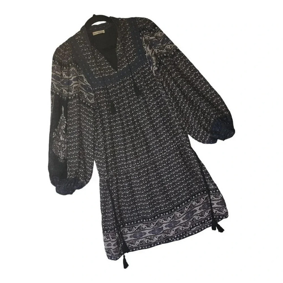 Ulla Johnson Reema Moonlight Mini Dress Size 4 Printed Sheer Exotic Silk Split - Picture 8 of 11